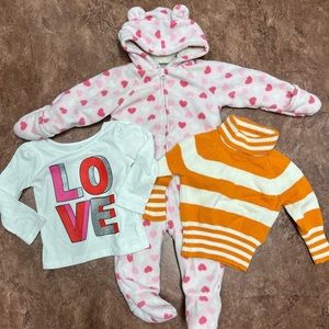 3pcs Baby Girl Clothes 6-12 Months